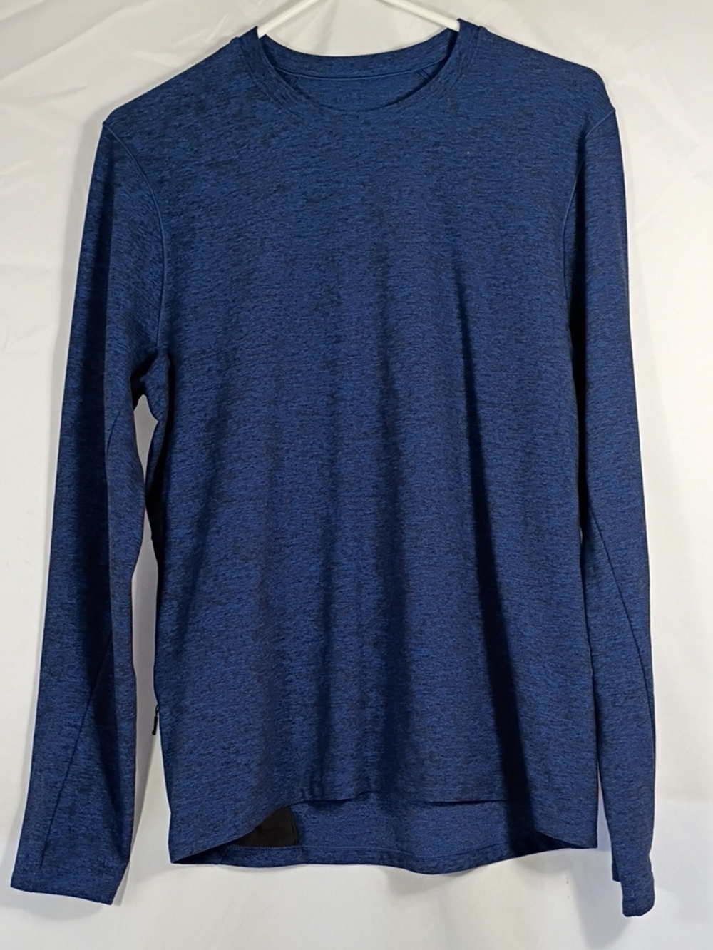 EUC Lululemon Surge Warm Heathered Blue Crewneck Long Sleeve Top Size Medium